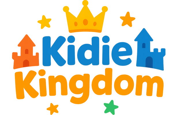 generate a logo for the name Kidie Kingdom ,make the design simple and match the color of the website or make it funn and contradicotry